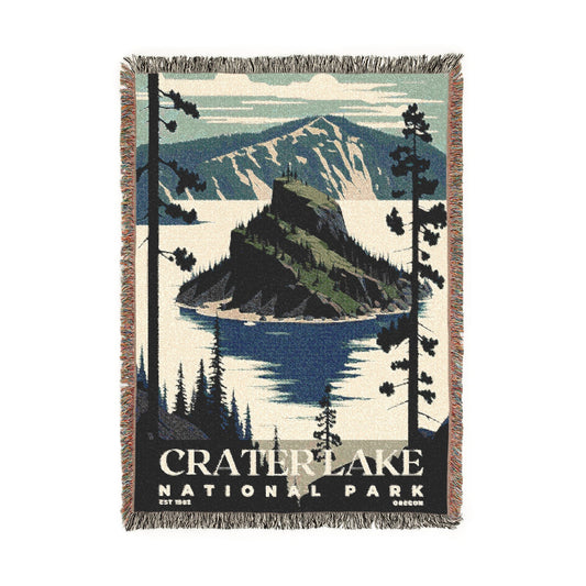 Crater Lake National Park Woven Blanket | S03
