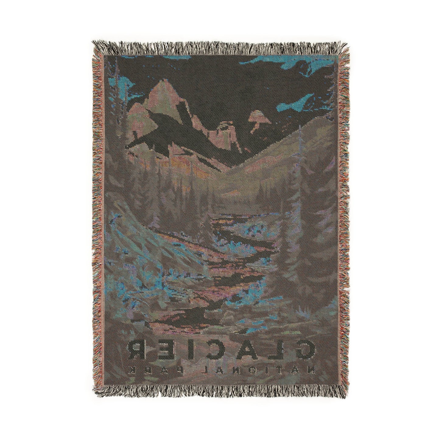 Glacier National Park Woven Blanket | S09