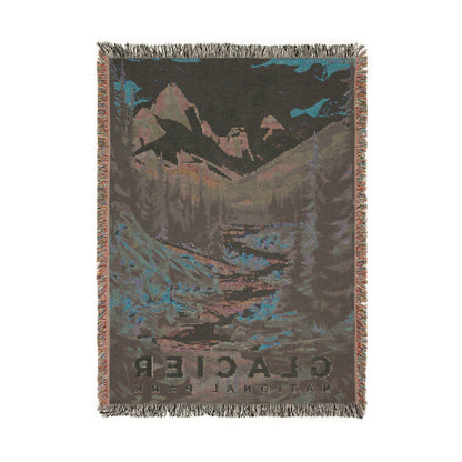 Glacier National Park Woven Blanket | S09
