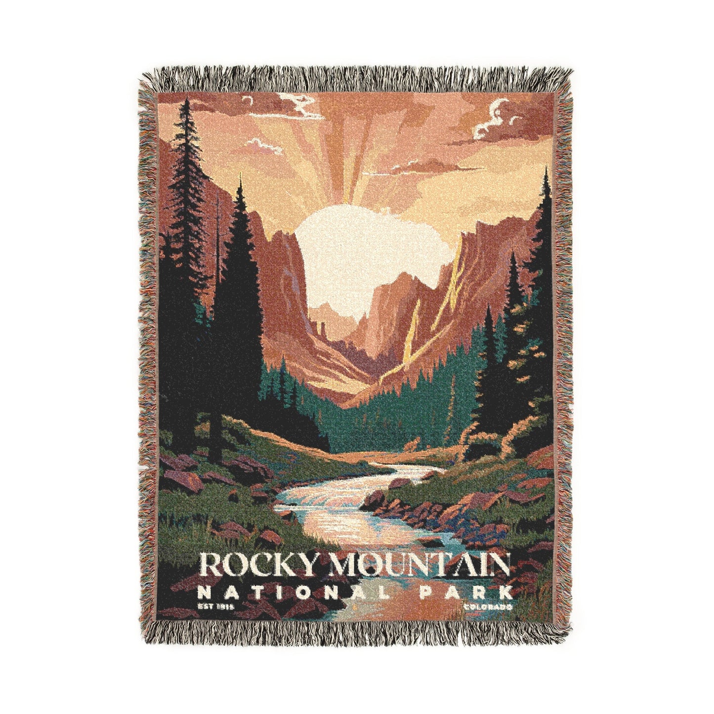 Rocky Mountain National Park Woven Blanket | S05