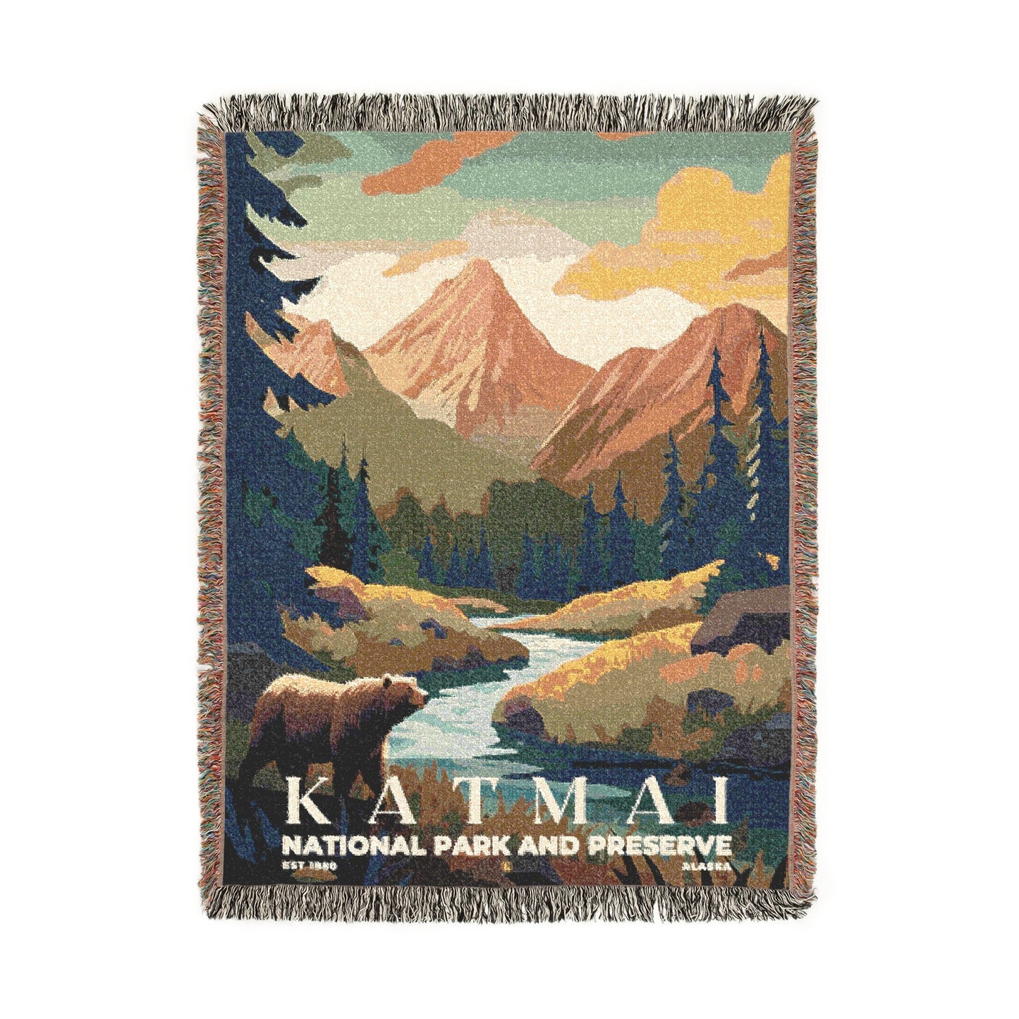 Katmai National Park Woven Blanket | S05