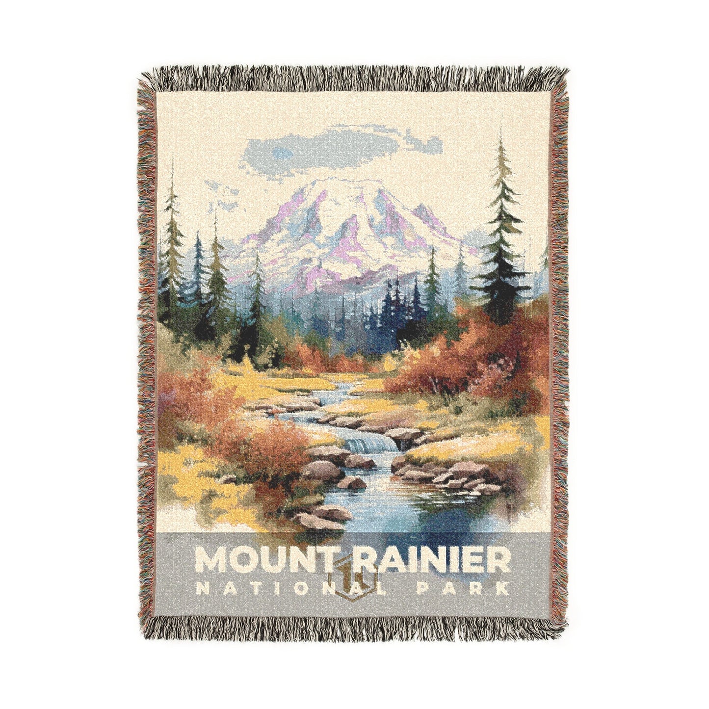 Mount Rainier National Park Woven Blanket | S08