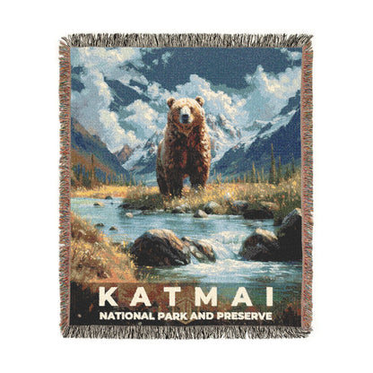 Katmai National Park Woven Blanket | S13