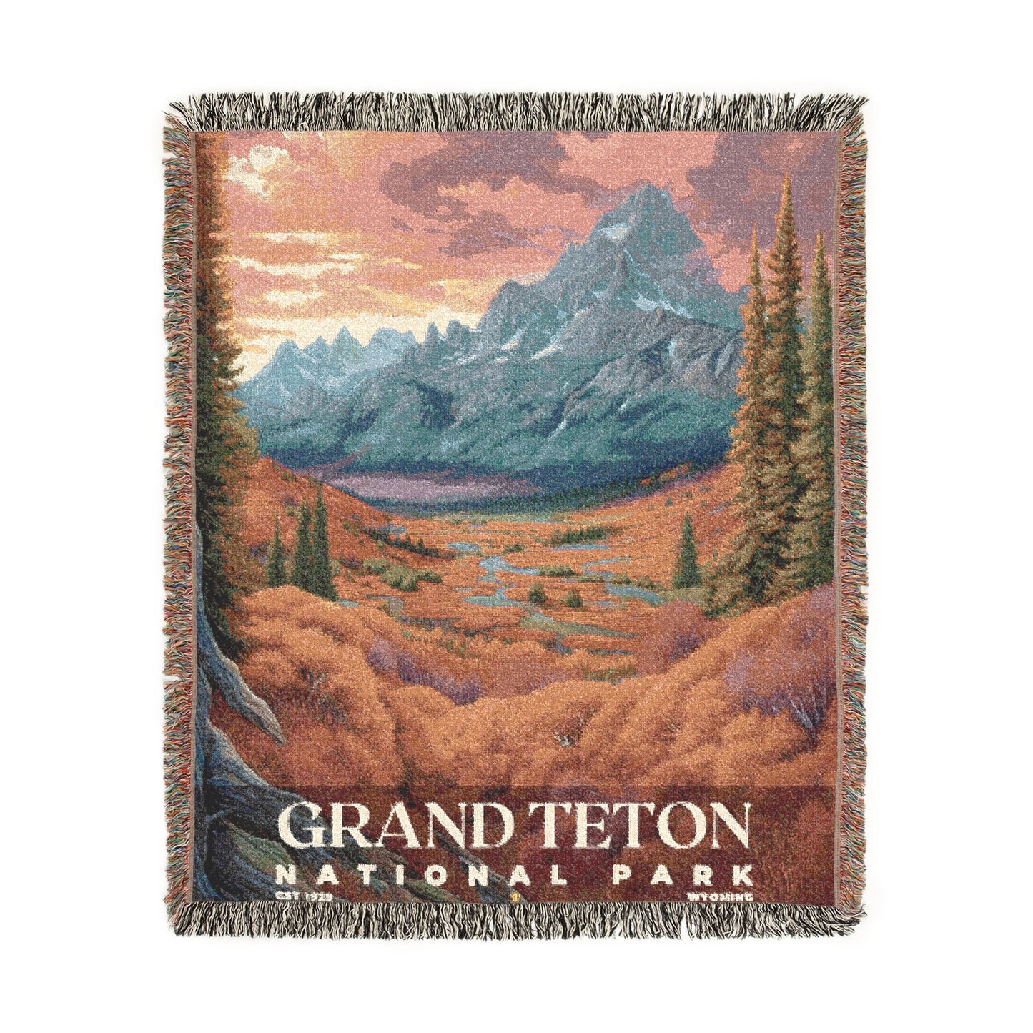 Grand Teton National Park Woven Blanket | S02