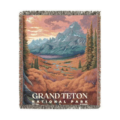 Grand Teton National Park Woven Blanket | S02