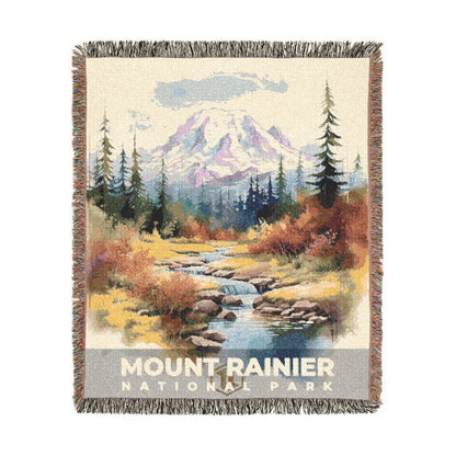 Mount Rainier National Park Woven Blanket | S08