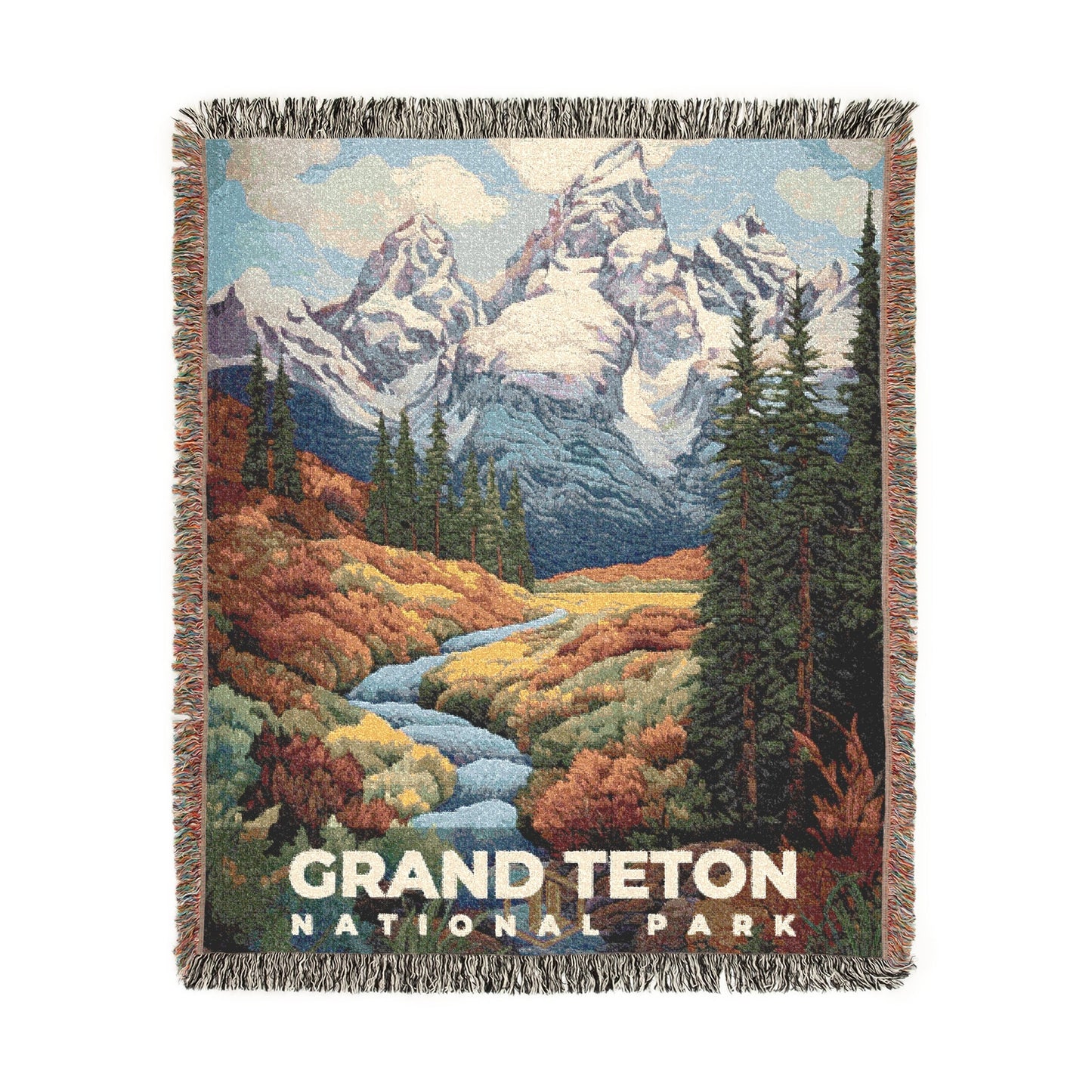 Grand Teton National Park Woven Blanket | S09