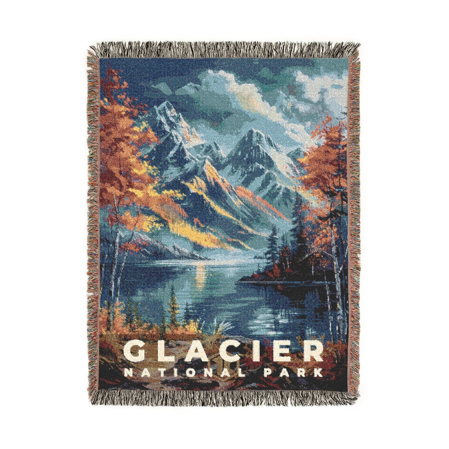Glacier National Park Woven Blanket | S16
