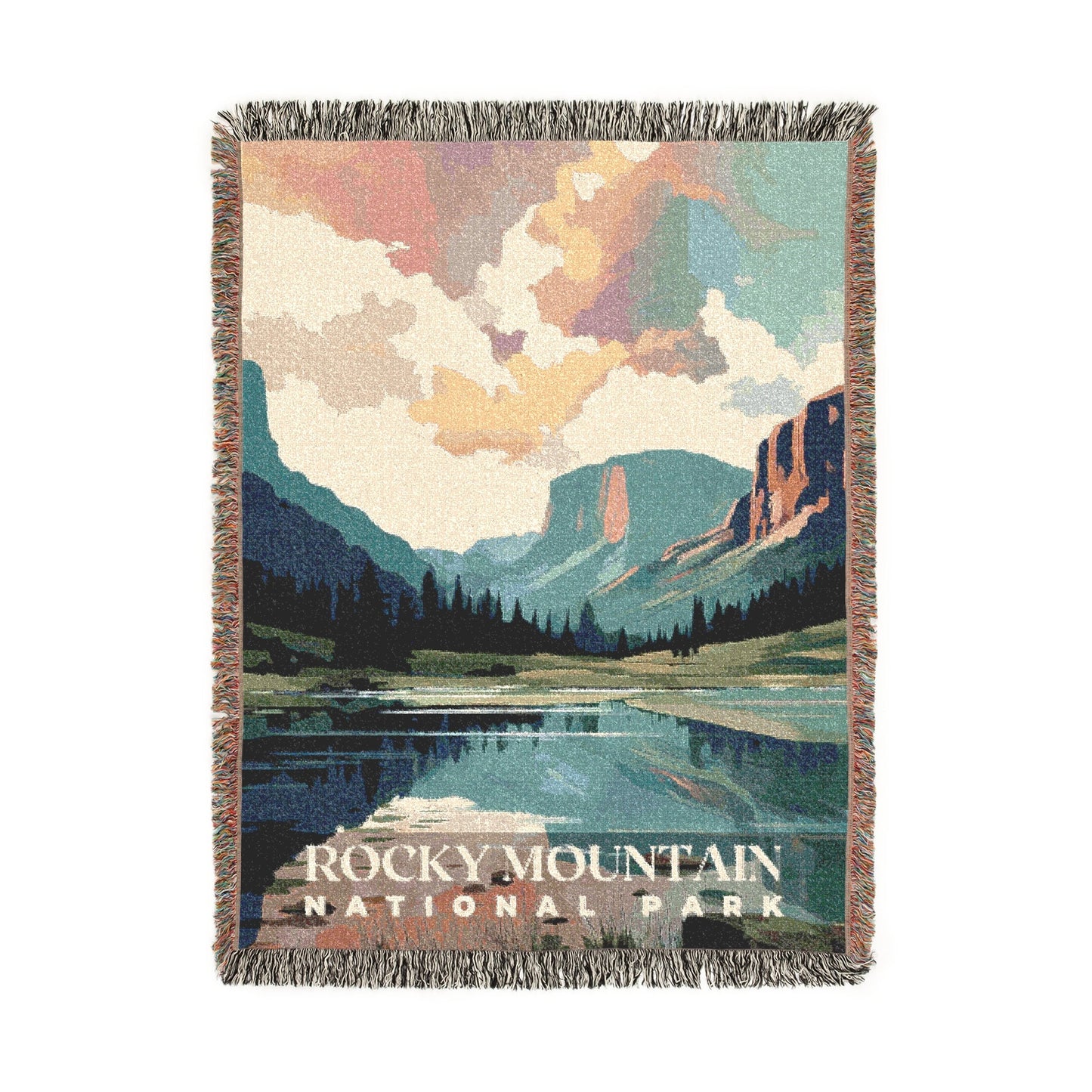 Rocky Mountain National Park Woven Blanket | S01
