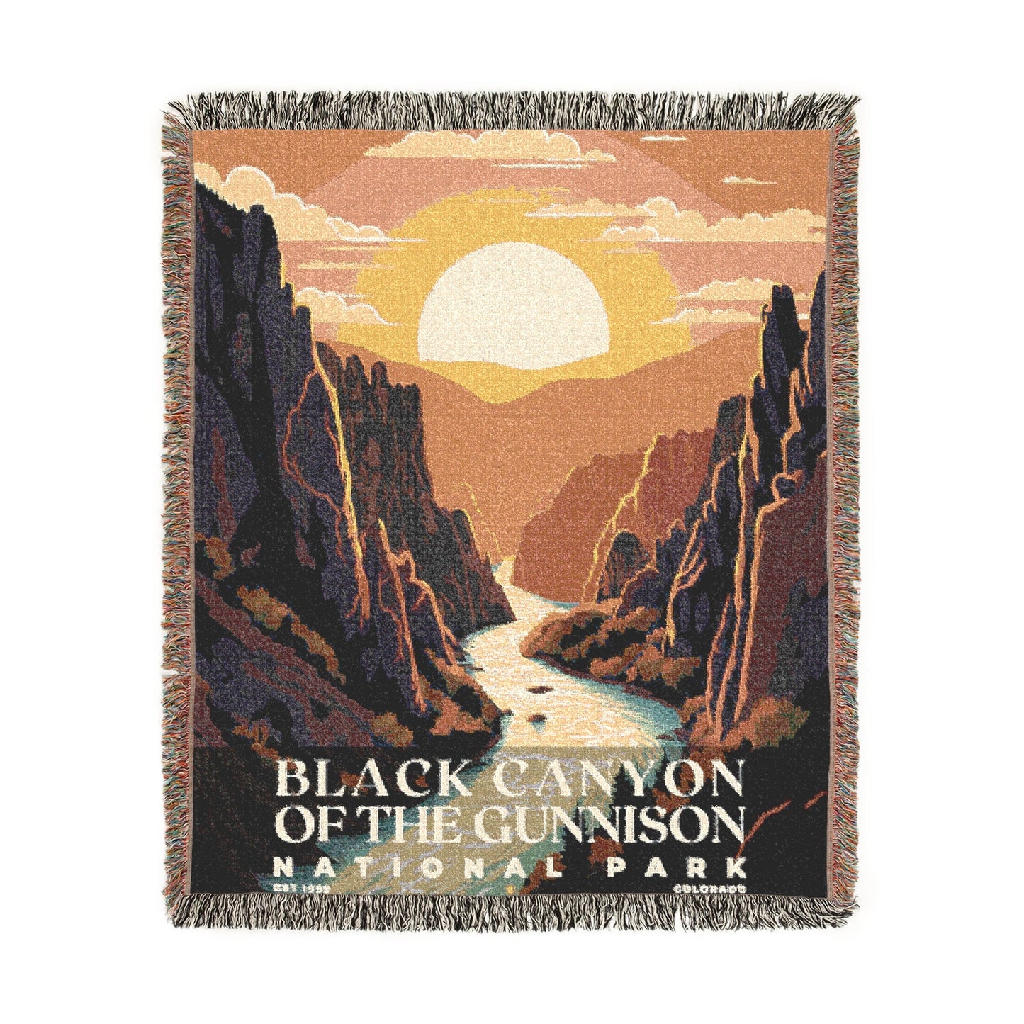 Black Canyon of the Gunnison National Park Woven Blanket | S05