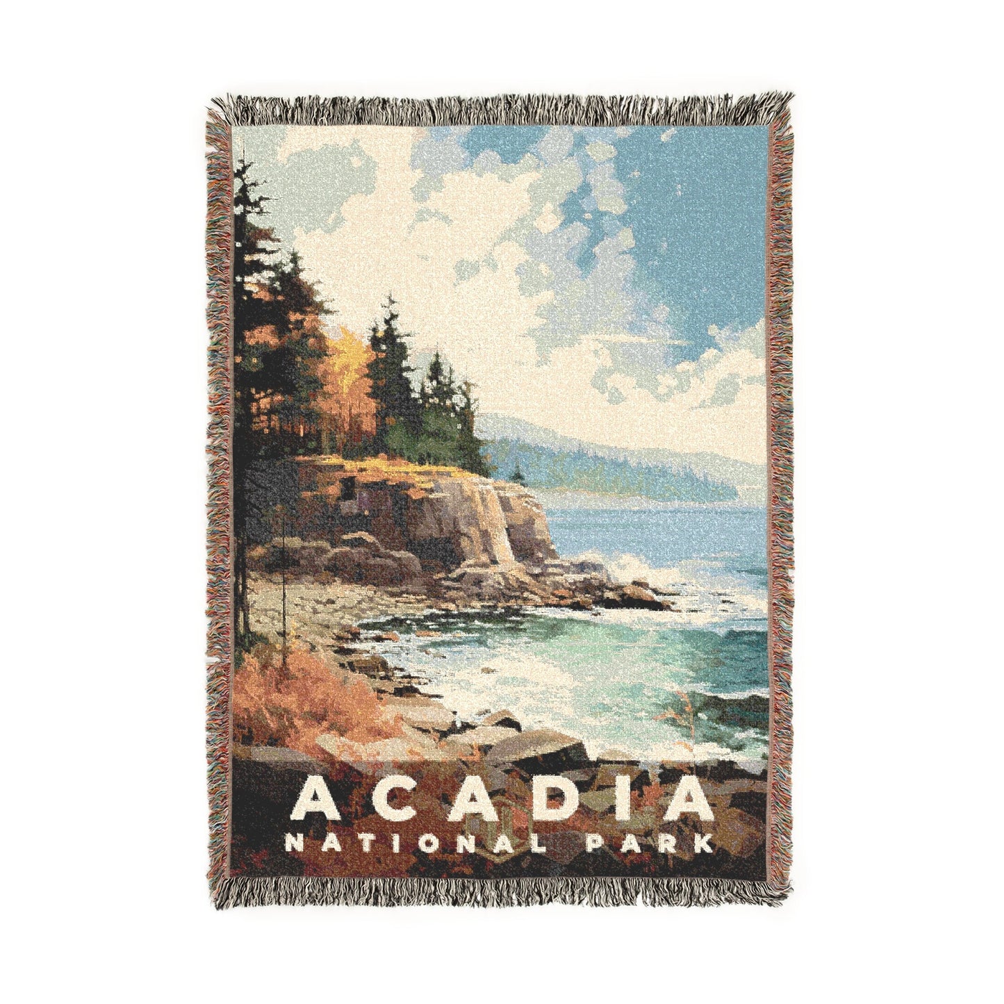 Acadia National Park Woven Blanket | S06