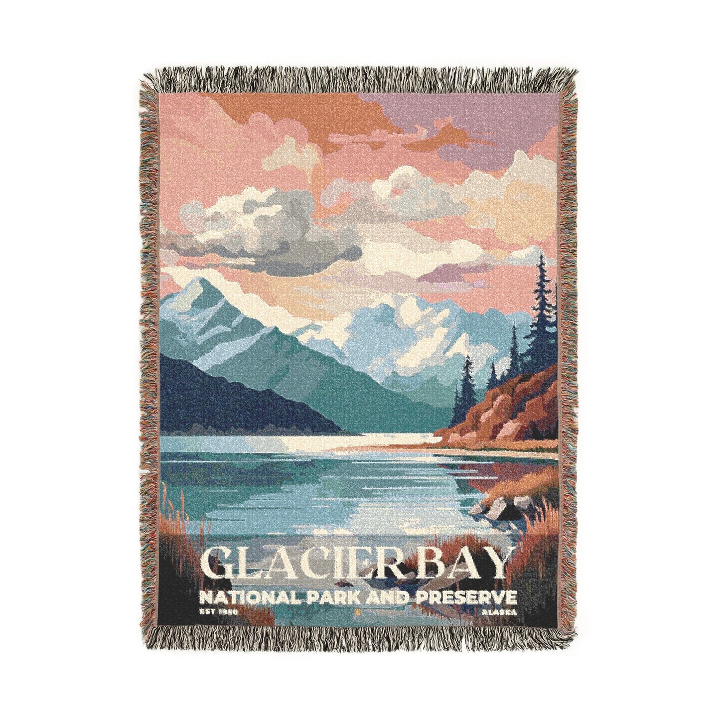Glacier Bay National Park Woven Blanket | S05