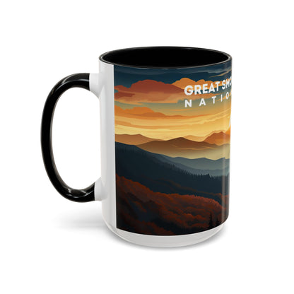 Great Smoky Mountains National Park Mug | Accent Coffee Mug (11, 15oz)