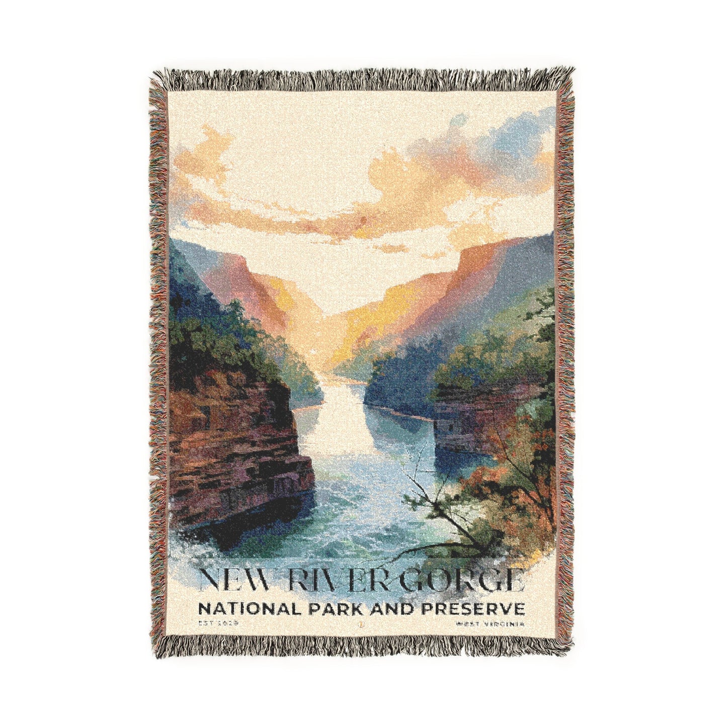 New River Gorge National Park Woven Blanket | S04