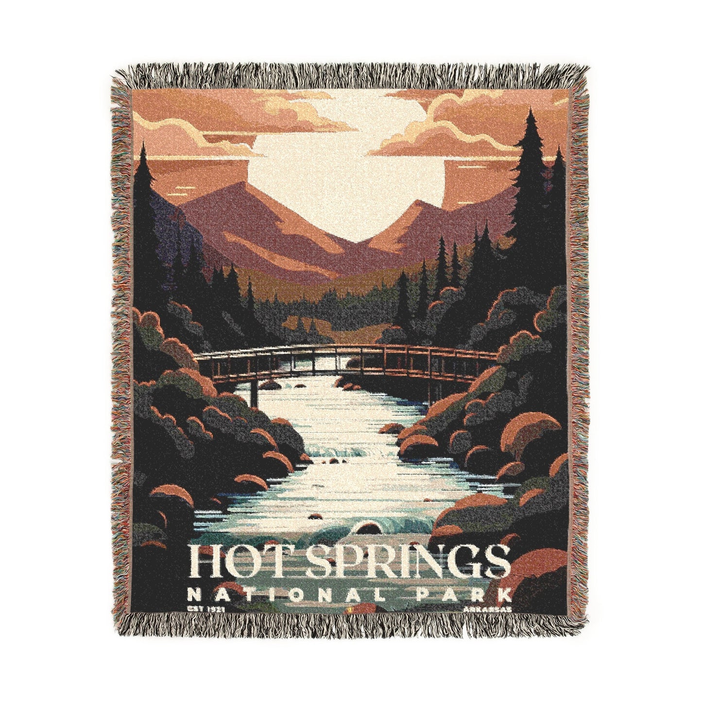 Hot Springs National Park Woven Blanket | S05