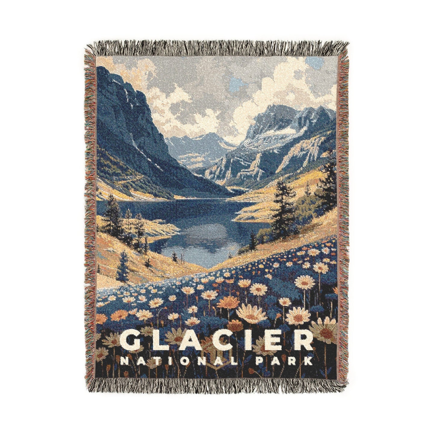 Glacier National Park Woven Blanket | S19
