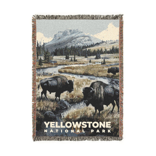 Yellowstone National Park Woven Blanket | S17