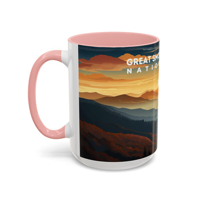 Great Smoky Mountains National Park Mug | Accent Coffee Mug (11, 15oz)