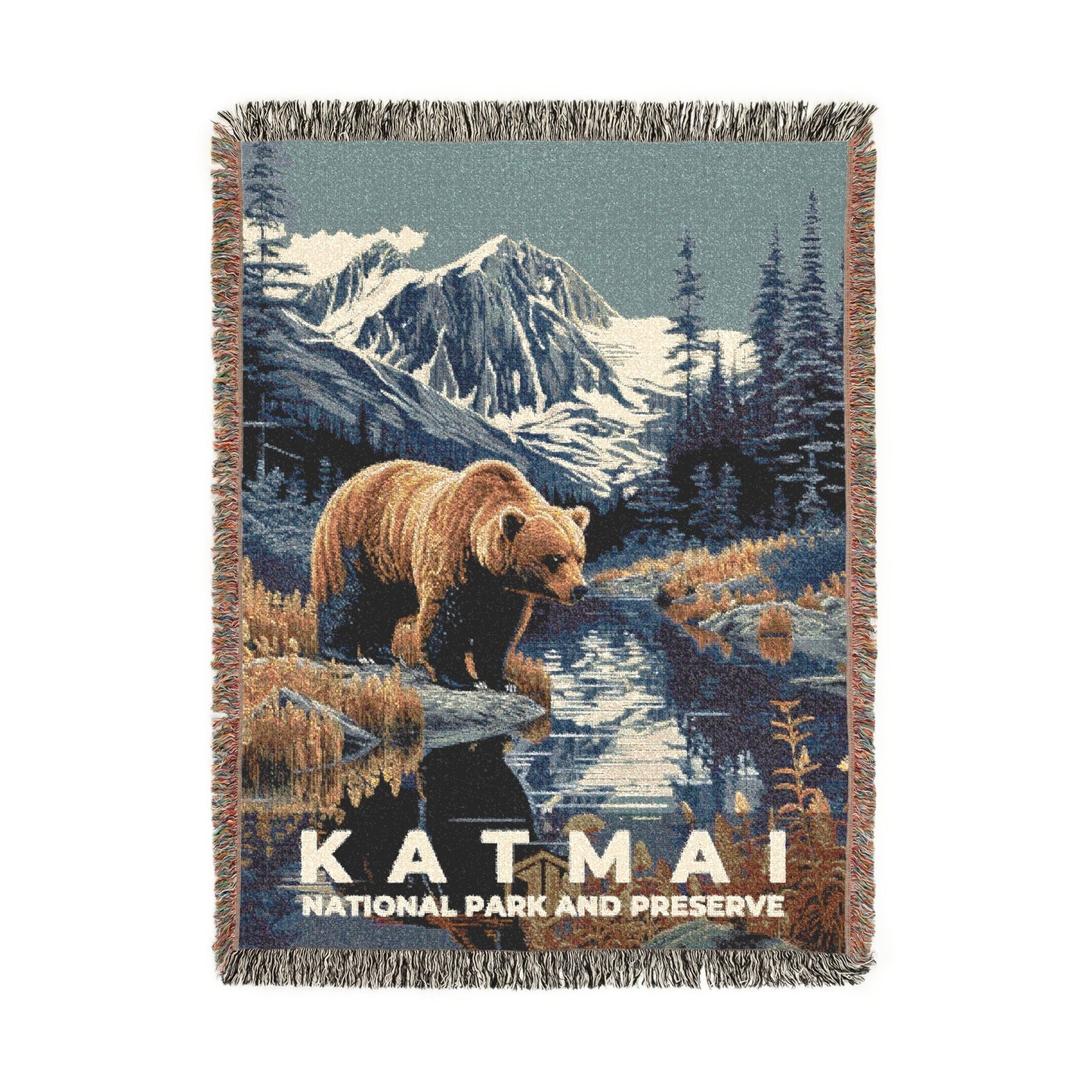 Katmai National Park Woven Blanket | S19