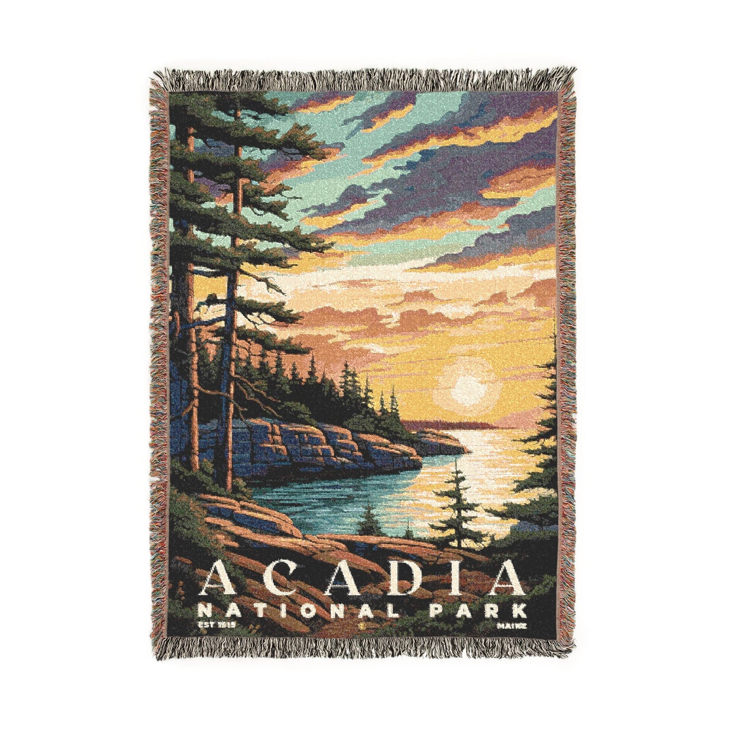 Acadia National Park Woven Blanket | S02