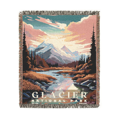 Glacier National Park Woven Blanket | S05