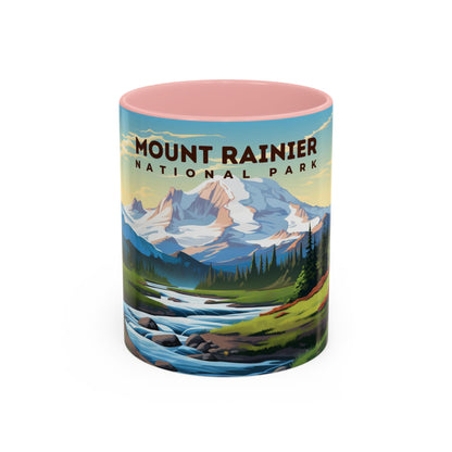 Mount Rainier National Park Mug | Accent Coffee Mug (11, 15oz)