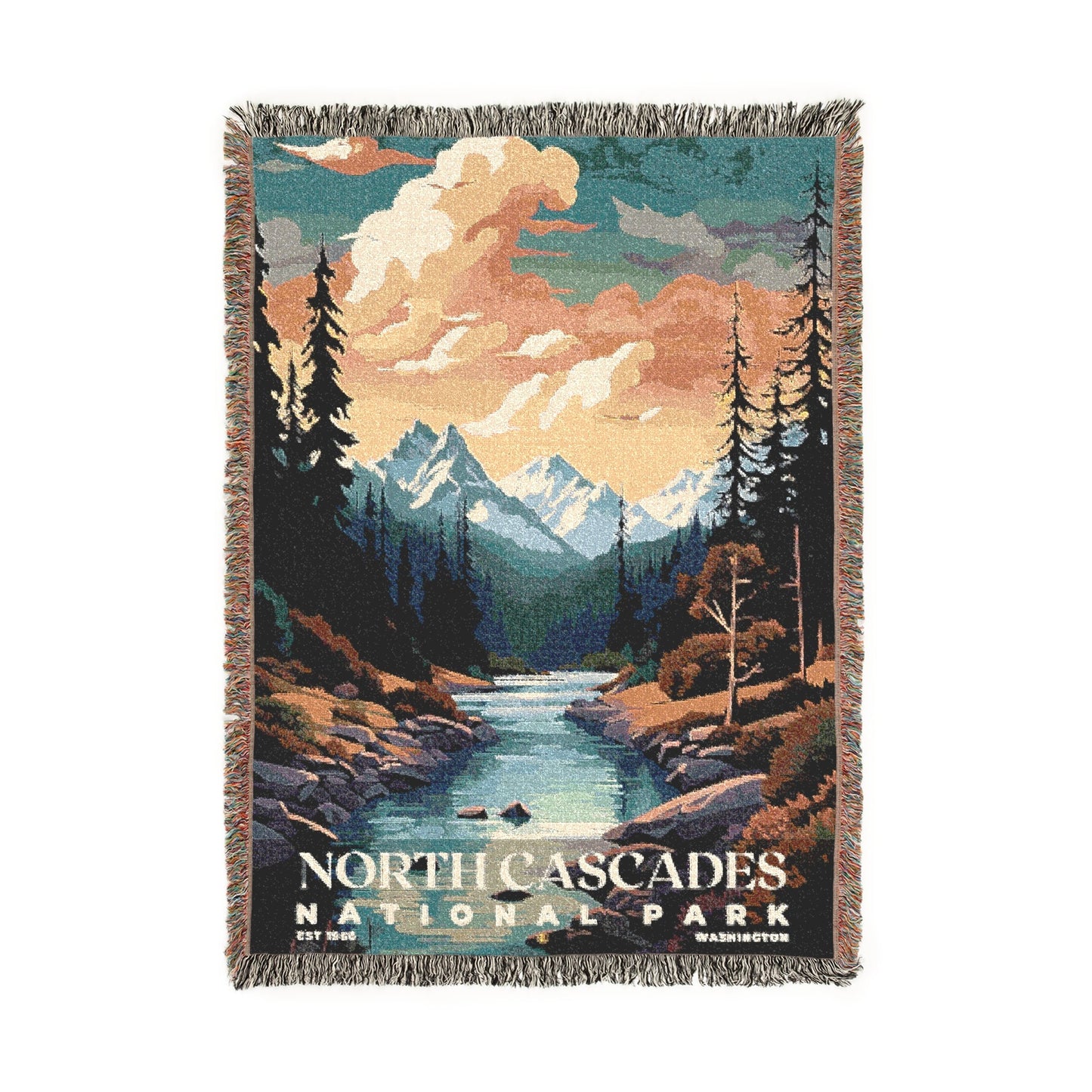 North Cascades National Park Woven Blanket | S05
