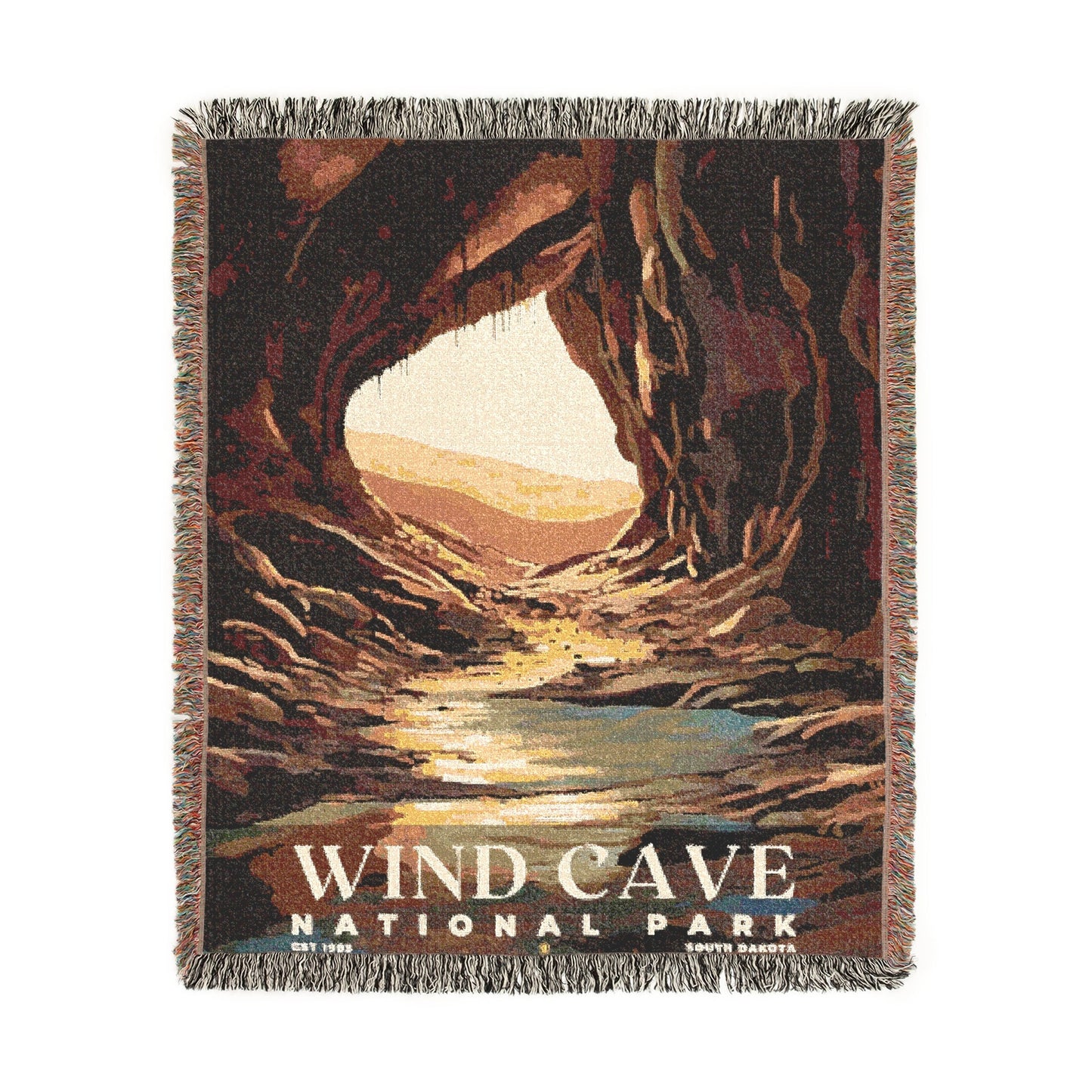 Wind Cave National Park Woven Blanket | S05
