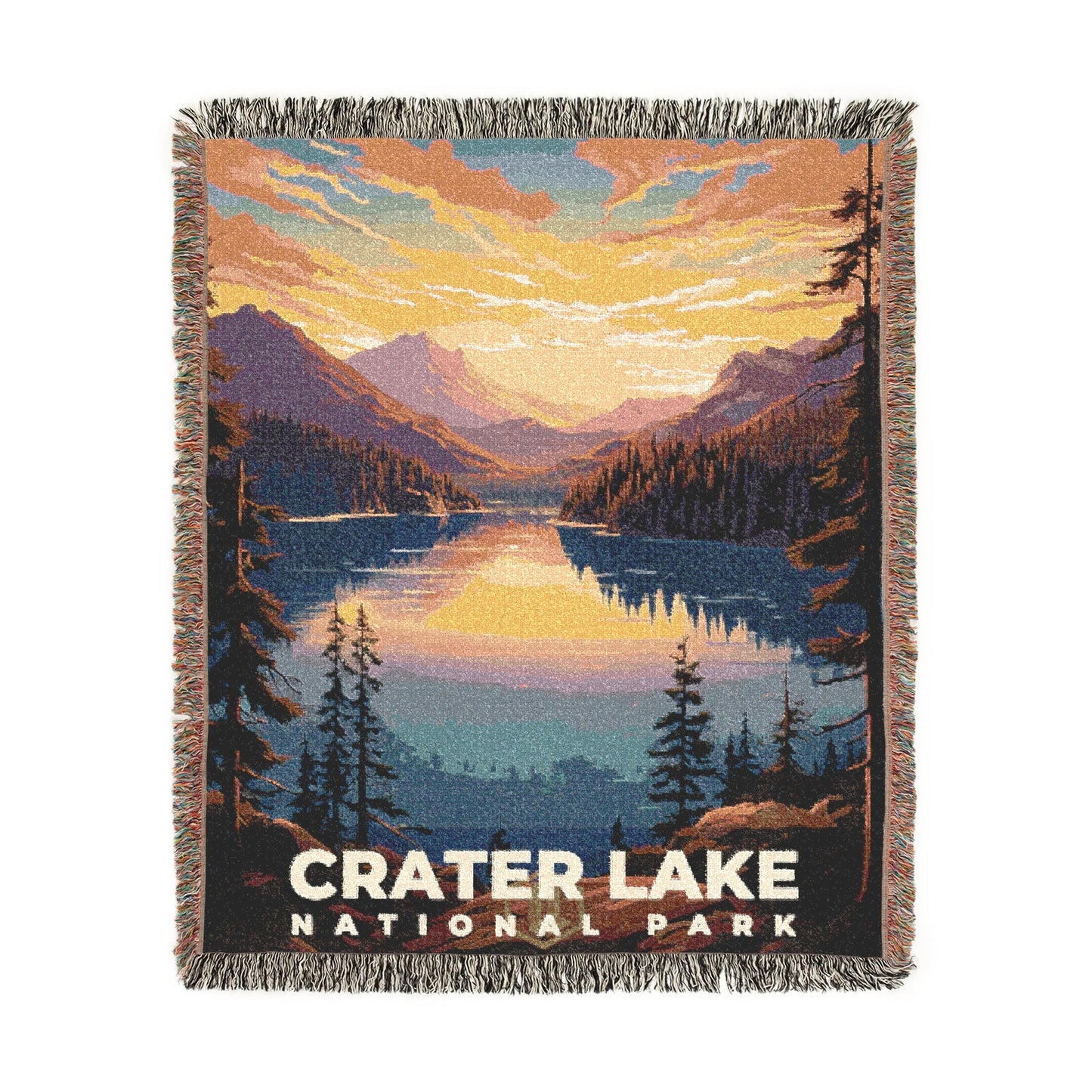 Crater Lake National Park Woven Blanket | S07