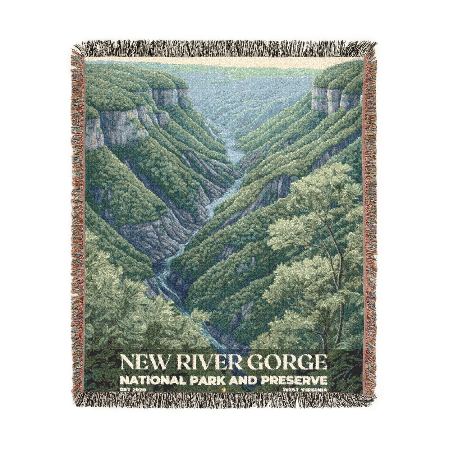 New River Gorge National Park Woven Blanket | S02