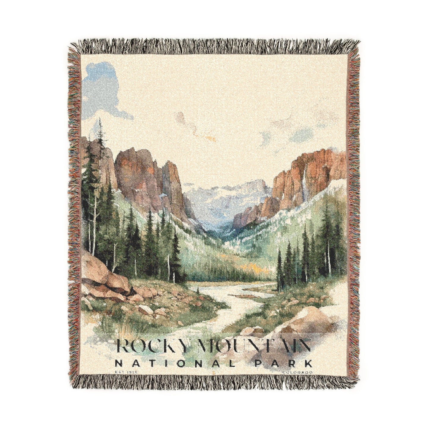 Rocky Mountain National Park Woven Blanket | S04