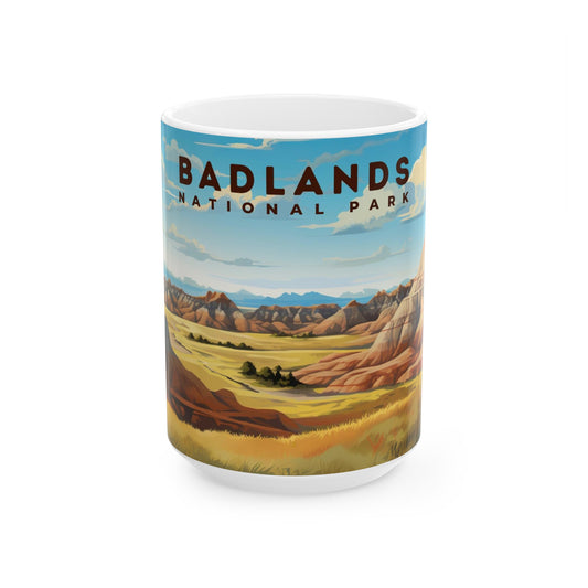 Badlands National Park Mug | White Ceramic Mug (11oz, 15oz)