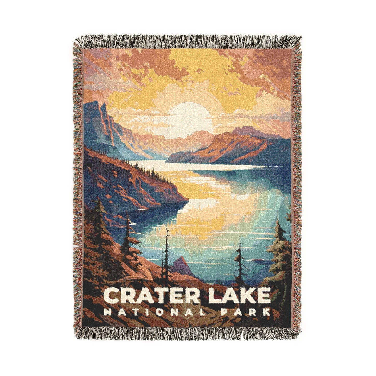 Crater Lake National Park Woven Blanket | S06
