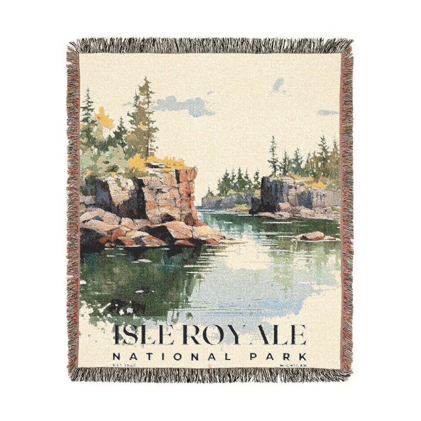 Isle Royale National Park Woven Blanket | S04