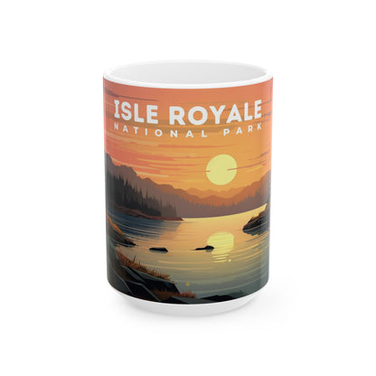 Isle Royale National Park Mug | White Ceramic Mug (11oz, 15oz)