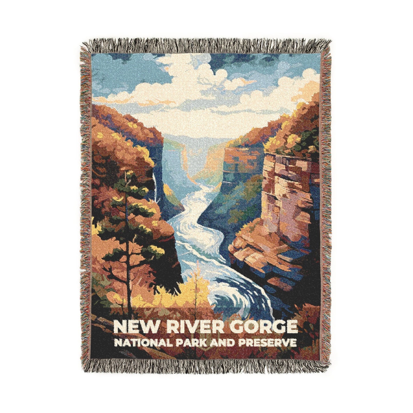 New River Gorge National Park Woven Blanket | S06