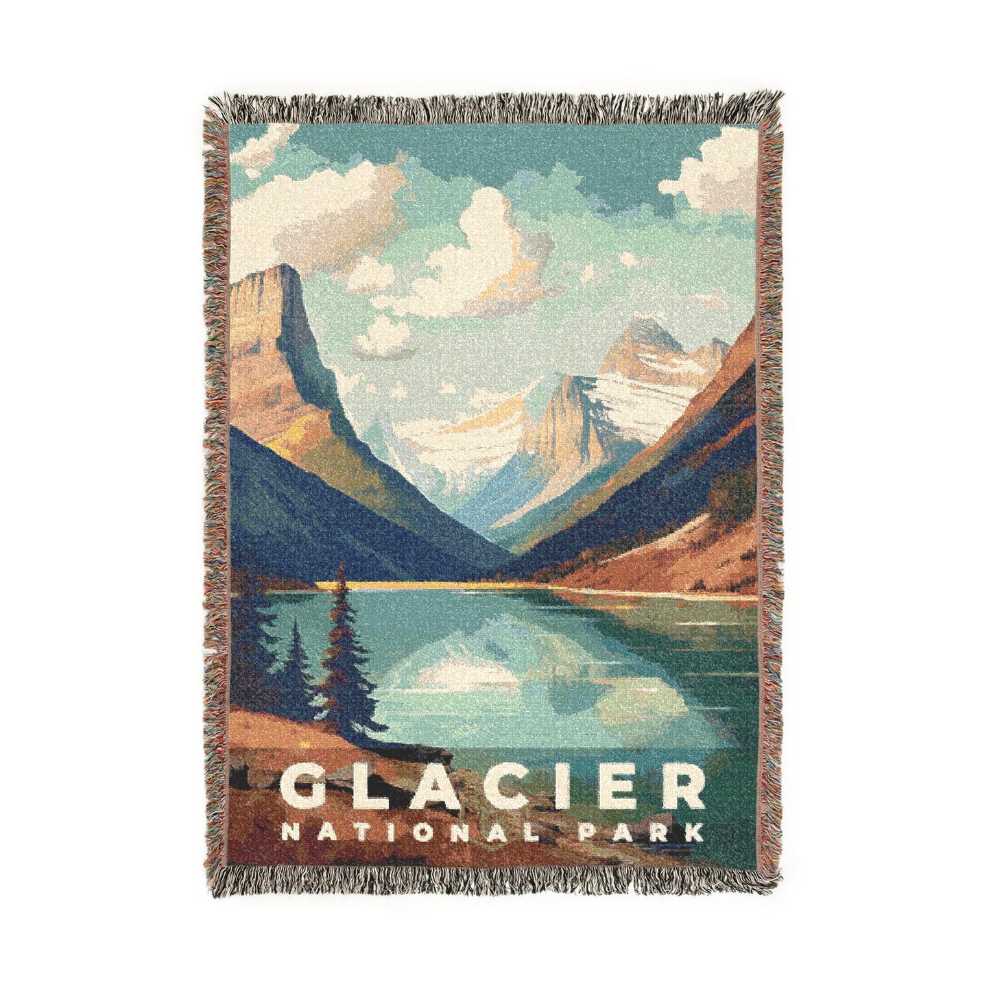 Glacier National Park Woven Blanket | S06