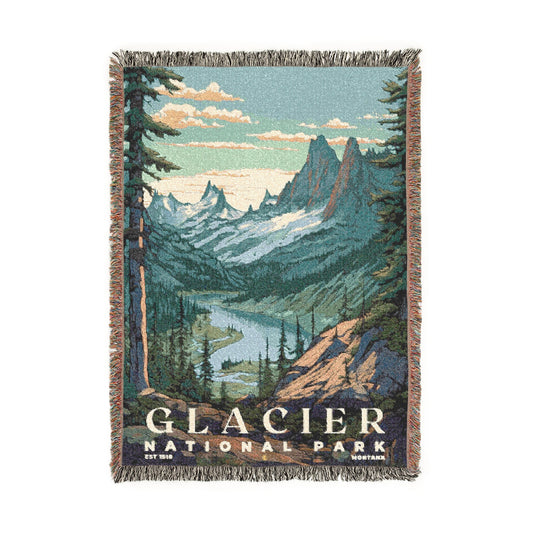 Glacier National Park Woven Blanket | S02