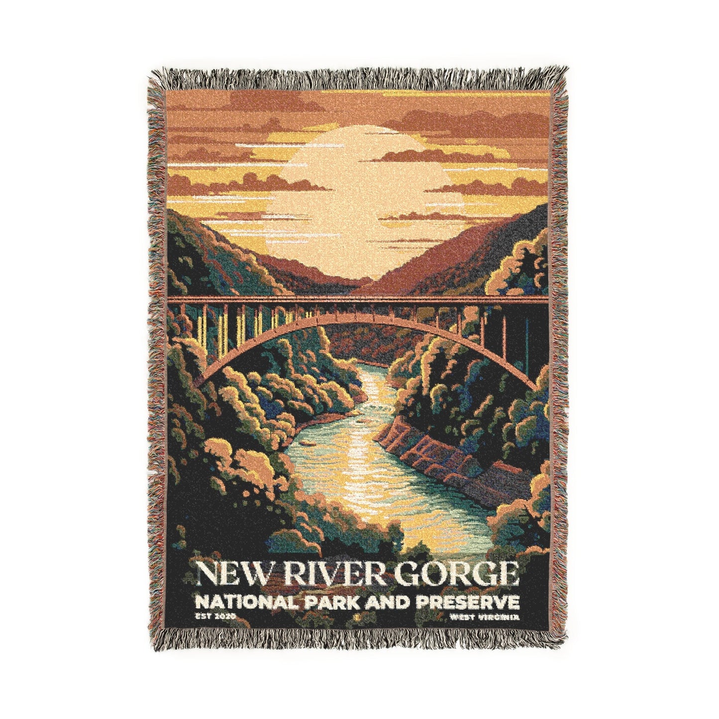 New River Gorge National Park Woven Blanket | S05