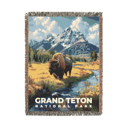 Grand Teton National Park Woven Blanket | S13