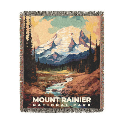 Mount Rainier National Park Woven Blanket | S06