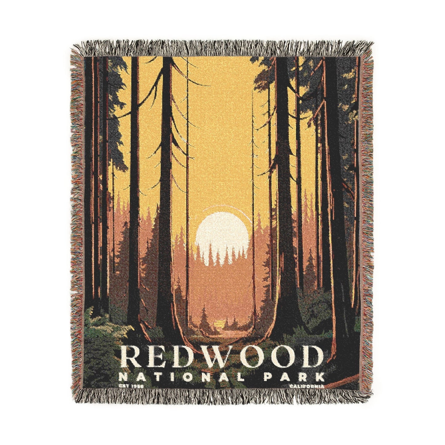 Redwood National Park Woven Blanket | S03