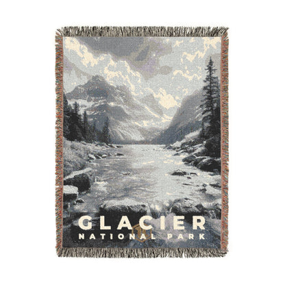 Glacier National Park Woven Blanket | S15