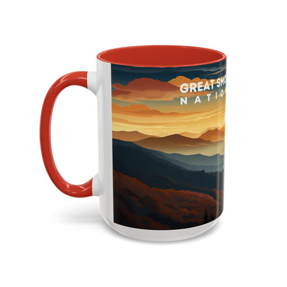 Great Smoky Mountains National Park Mug | Accent Coffee Mug (11, 15oz)