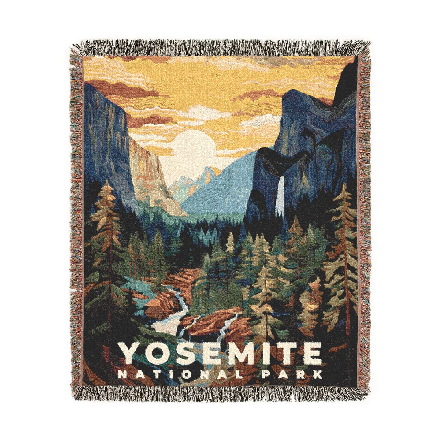 Yosemite National Park Woven Blanket | S09