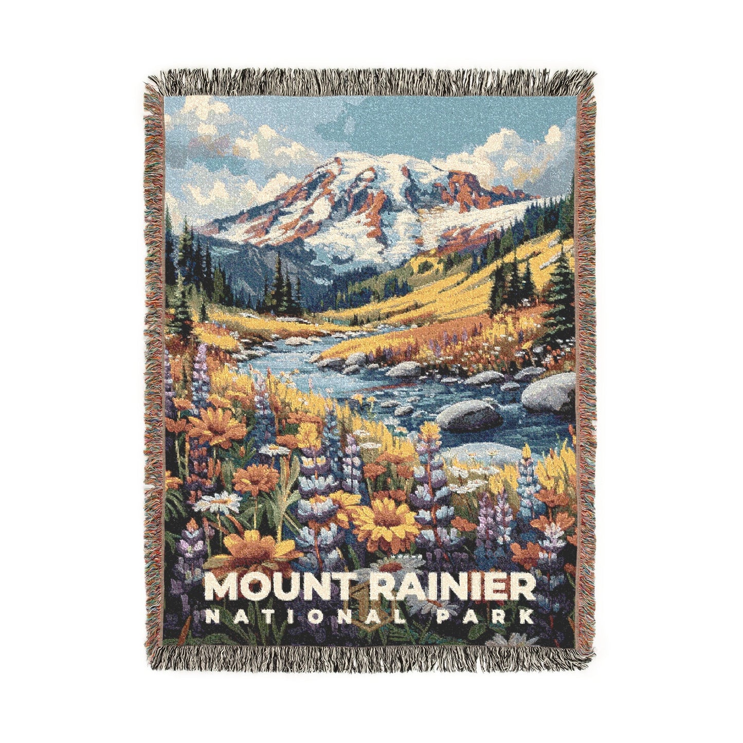 Mount Rainier National Park Woven Blanket | S11