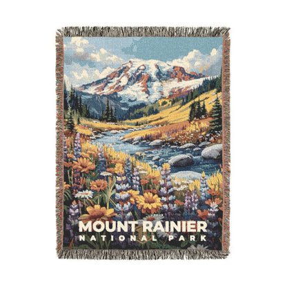 Mount Rainier National Park Woven Blanket | S11