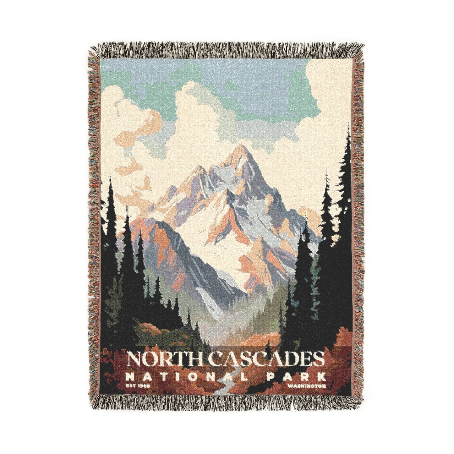 North Cascades National Park Woven Blanket | S03