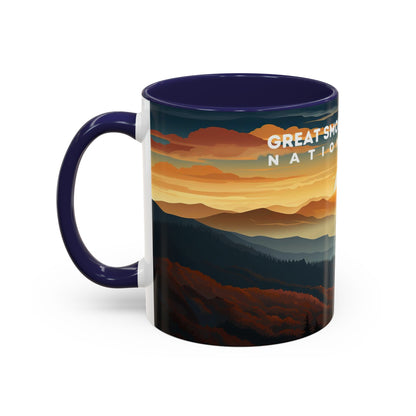 Great Smoky Mountains National Park Mug | Accent Coffee Mug (11, 15oz)