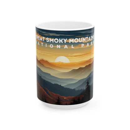 Great Smoky Mountains National Park Mug | White Ceramic Mug (11oz, 15oz)